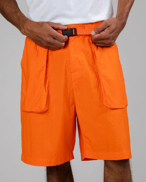 Seersucker Cargo Shorts Apricot