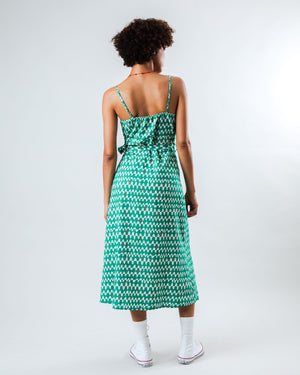 Sunset Strap Dress Green