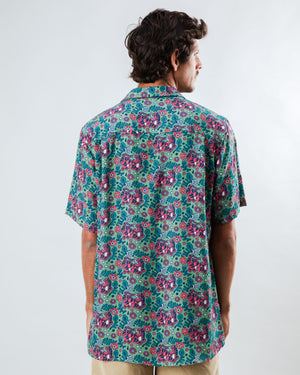 Asis Percales Tigris Aloha Shirt Light Green