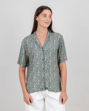 Peanuts Woodstock Aloha Blouse Navy