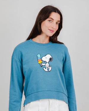 Peanuts Icecream Sweatshirt Blue
