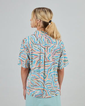 Messy Stripes Aloha Blouse Multicolor