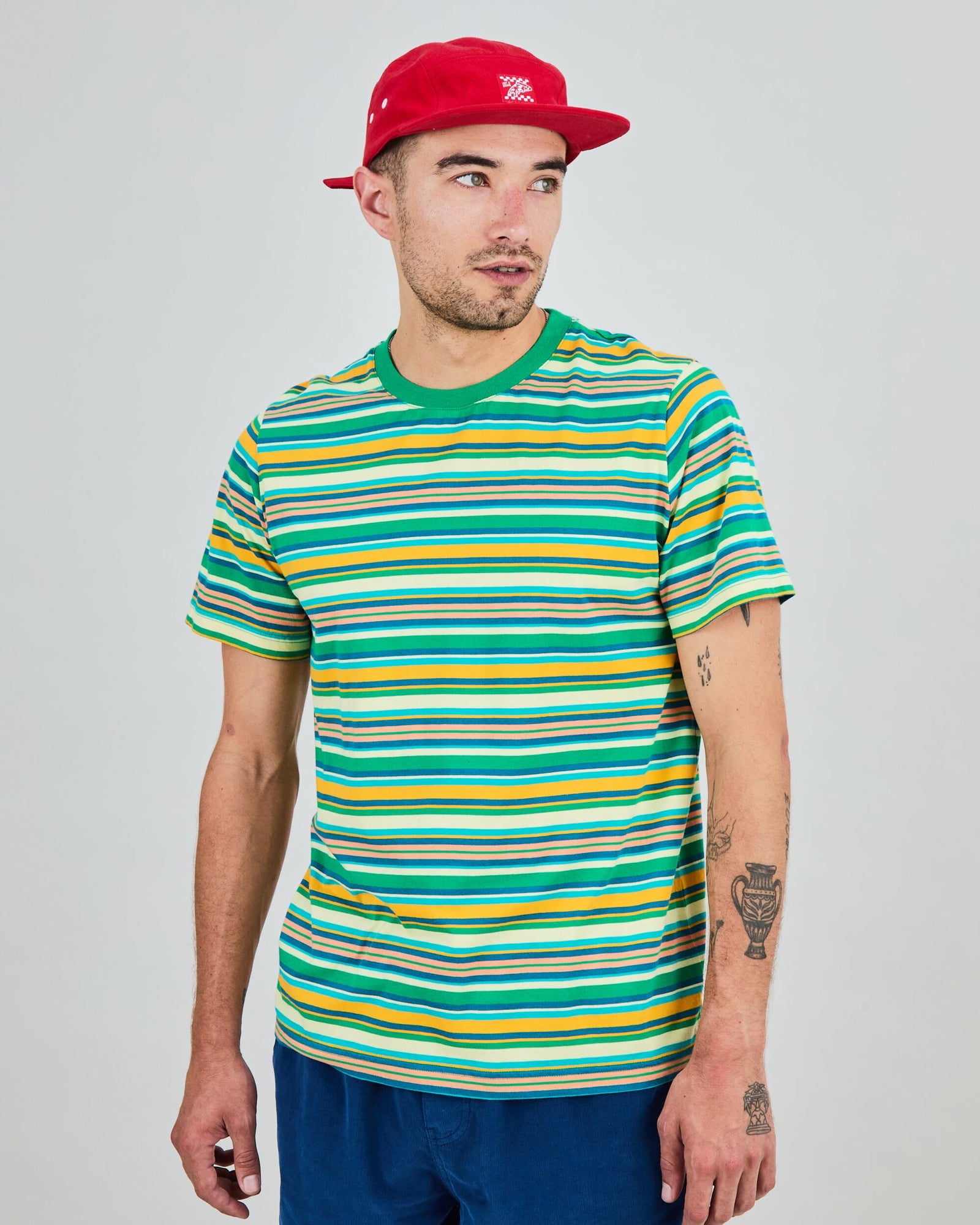 Stripes Regular T-Shirt Green