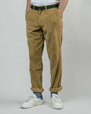 Corduroy Pleated Chino Pants Camel