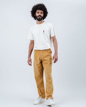 Corduroy Pleated Chino Pants Camel