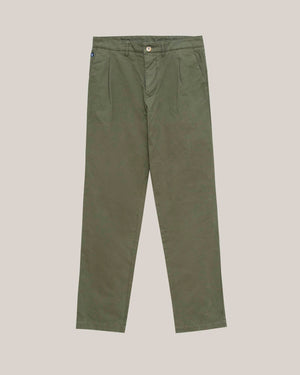 Pleated Chino Pants Olive