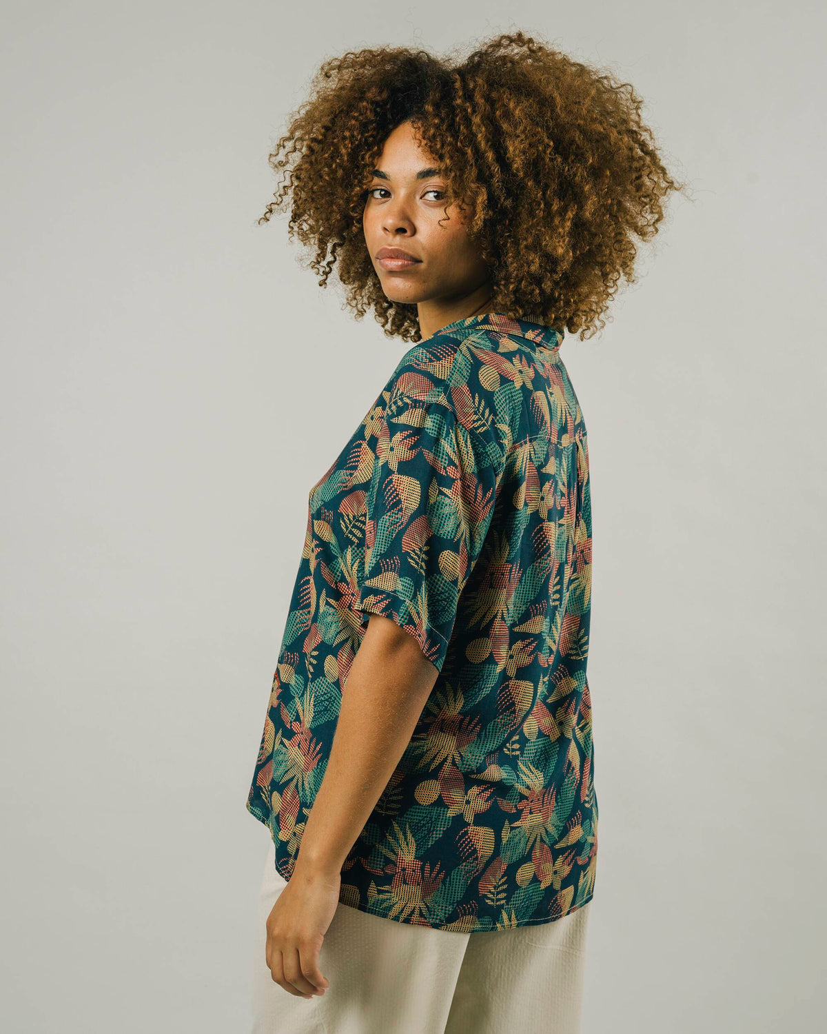Blouse Flower Vichy Navy