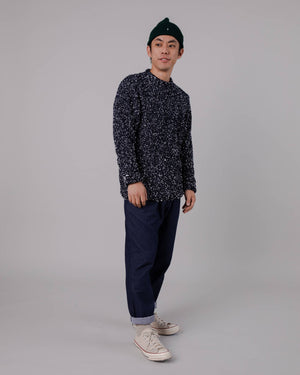 Two Tones Wool Sweater Navy