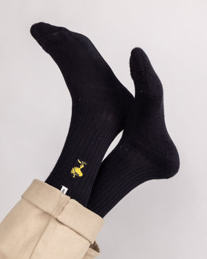 Peanuts Woodstock Socks Black