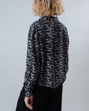 Kodak Boxy Film Viscose Blouse Black