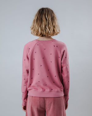 Dusk Raglan Cotton Sweatshirt Rose