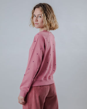 Dusk Raglan Cotton Sweatshirt Rose