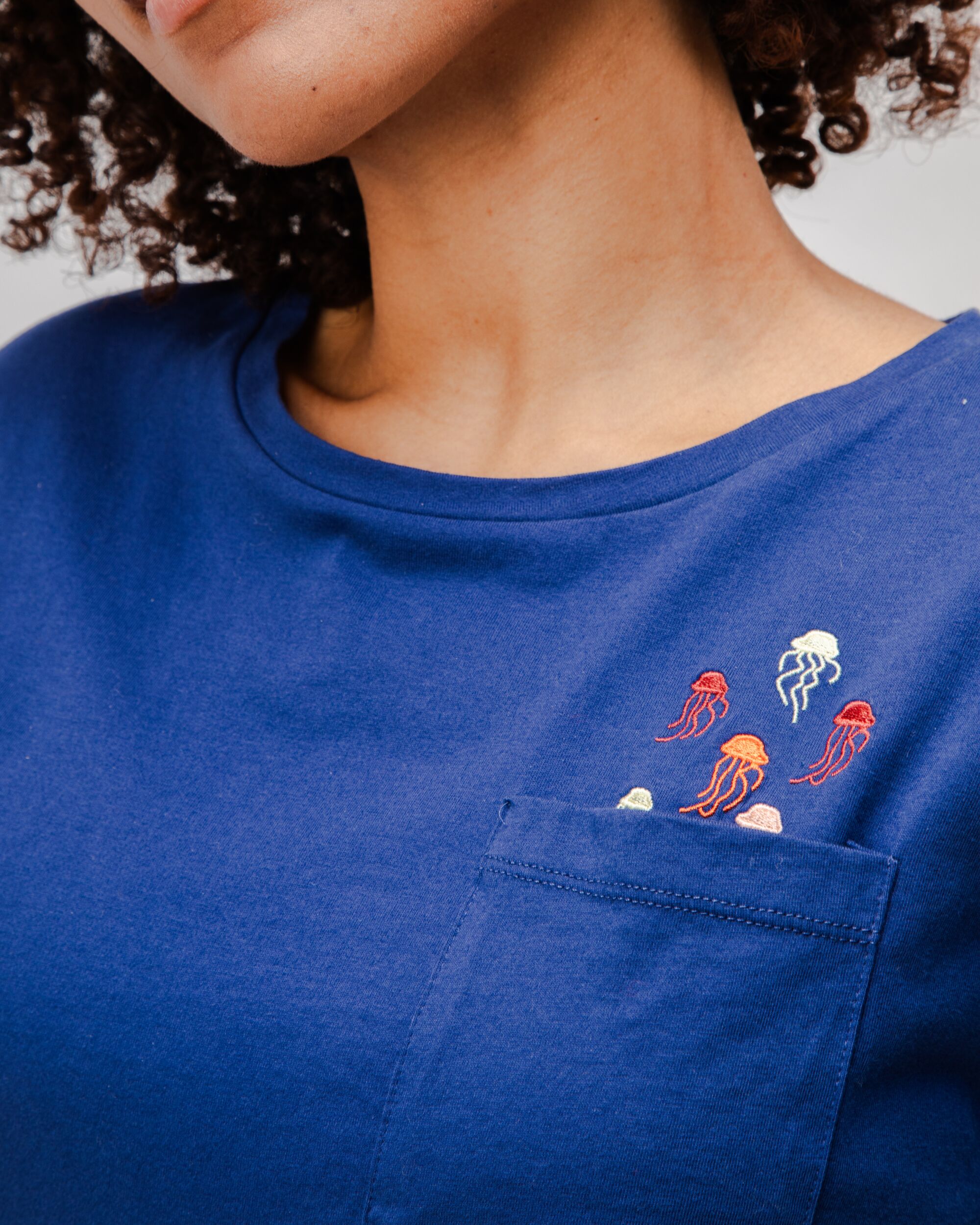 Babyhug Cotton Knit Full Sleeves T- Shirt Jellyfish Print - Navy Blue