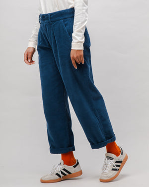 Corduroy Pleated Pants Indigo