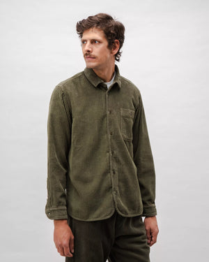 Corduroy Overshirt Stone Green