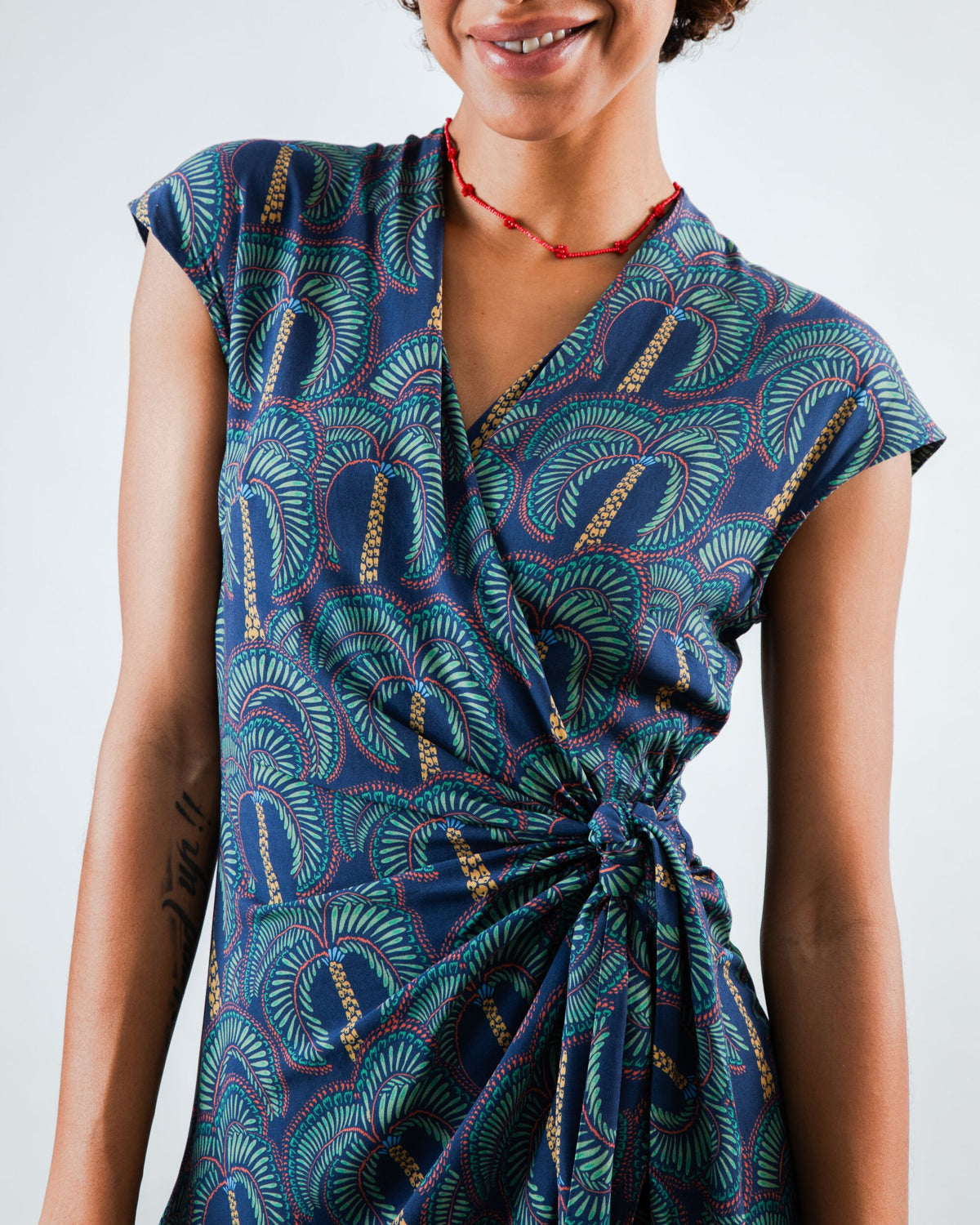 Borneo Kimono Dress Navy