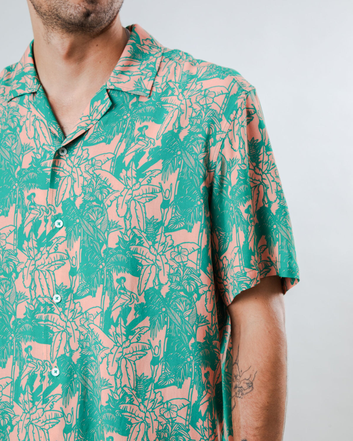 Helios Aloha Shirt Pink