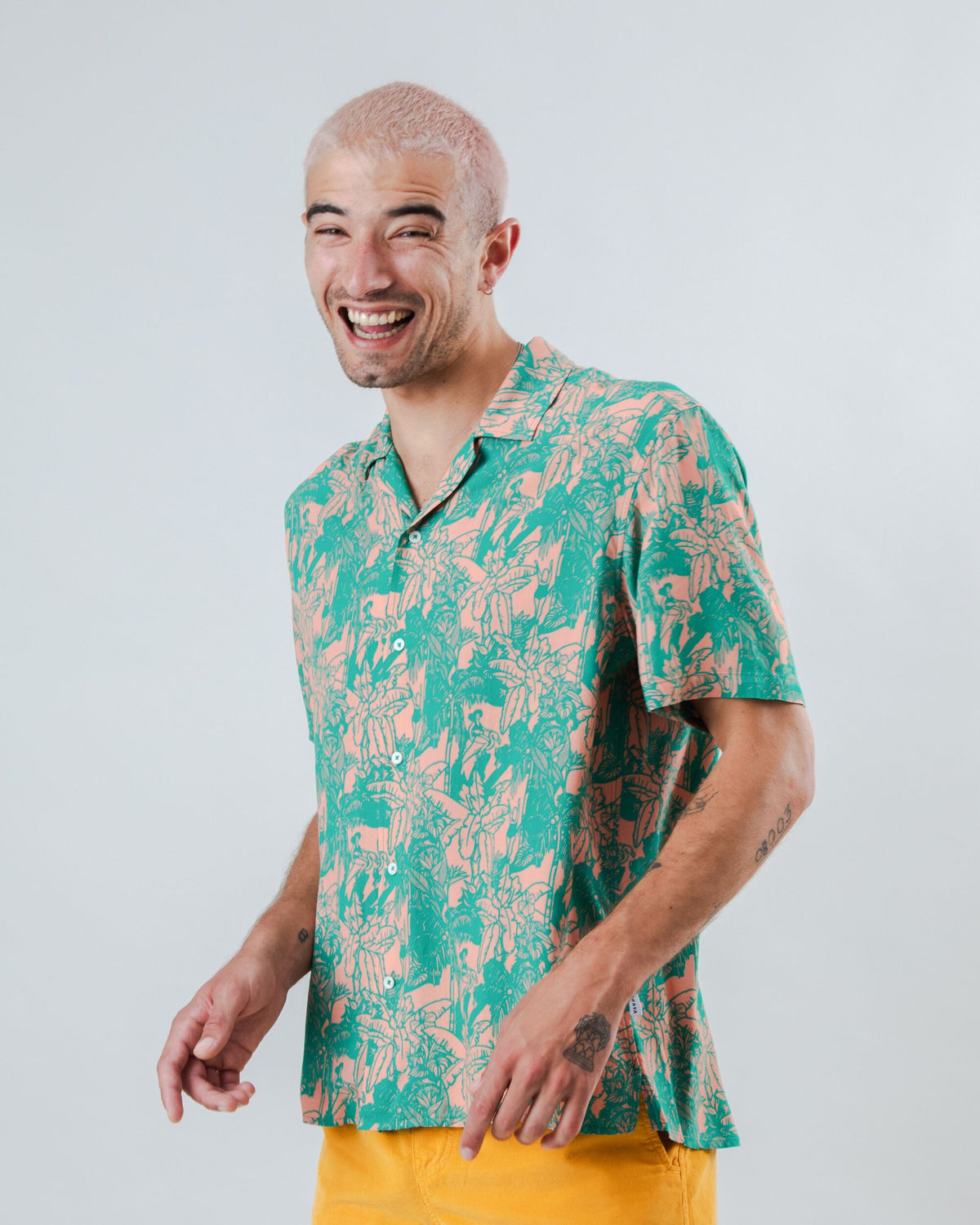Helios Aloha Shirt Pink