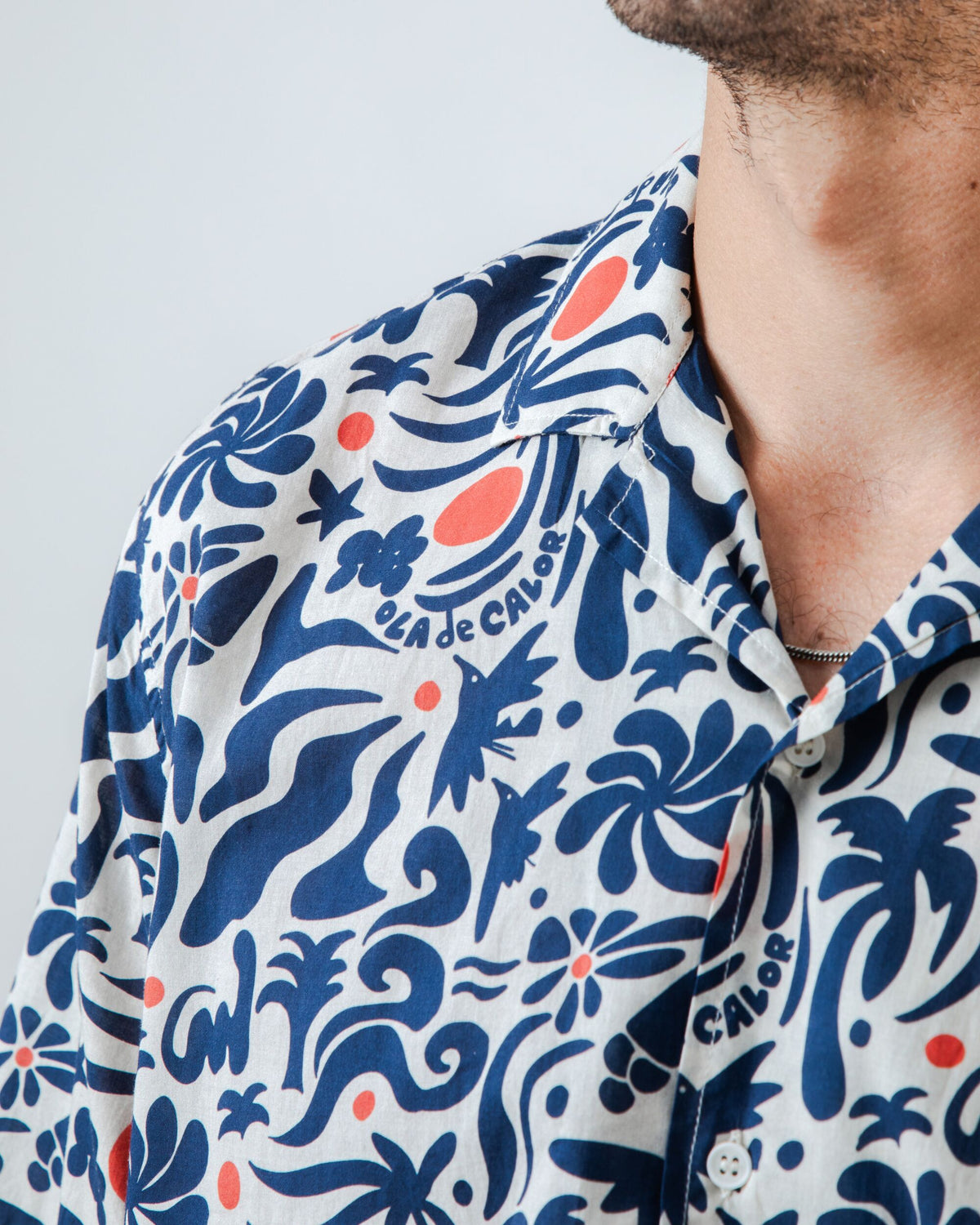 Ola de Calor Aloha Shirt Navy