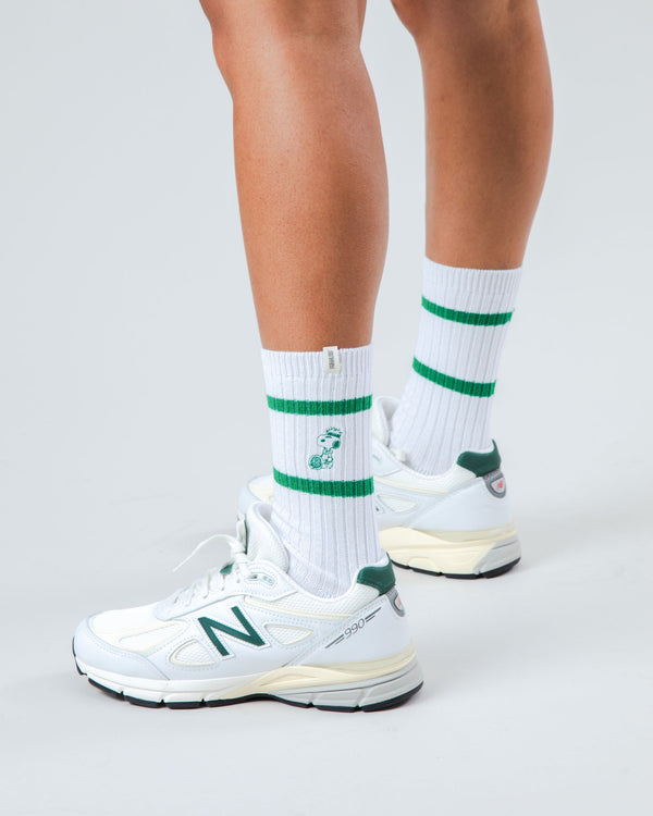 Peanuts Tennis Snoopy Socks White - 94% Organic Cotton 5
