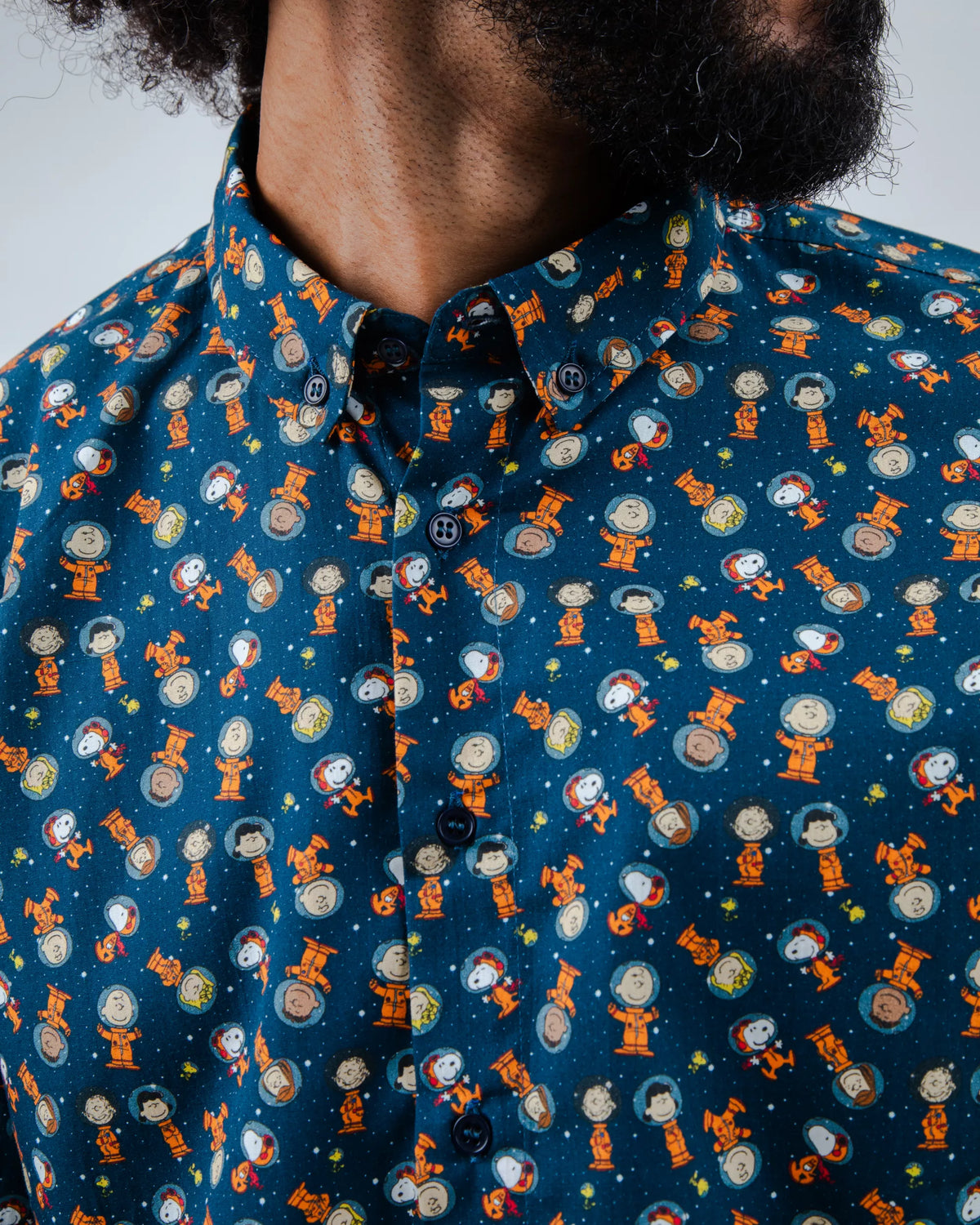 peanuts dress shirt Peanuts Characters Allover Print Woven Button-Up - BoxLunch Exclusive