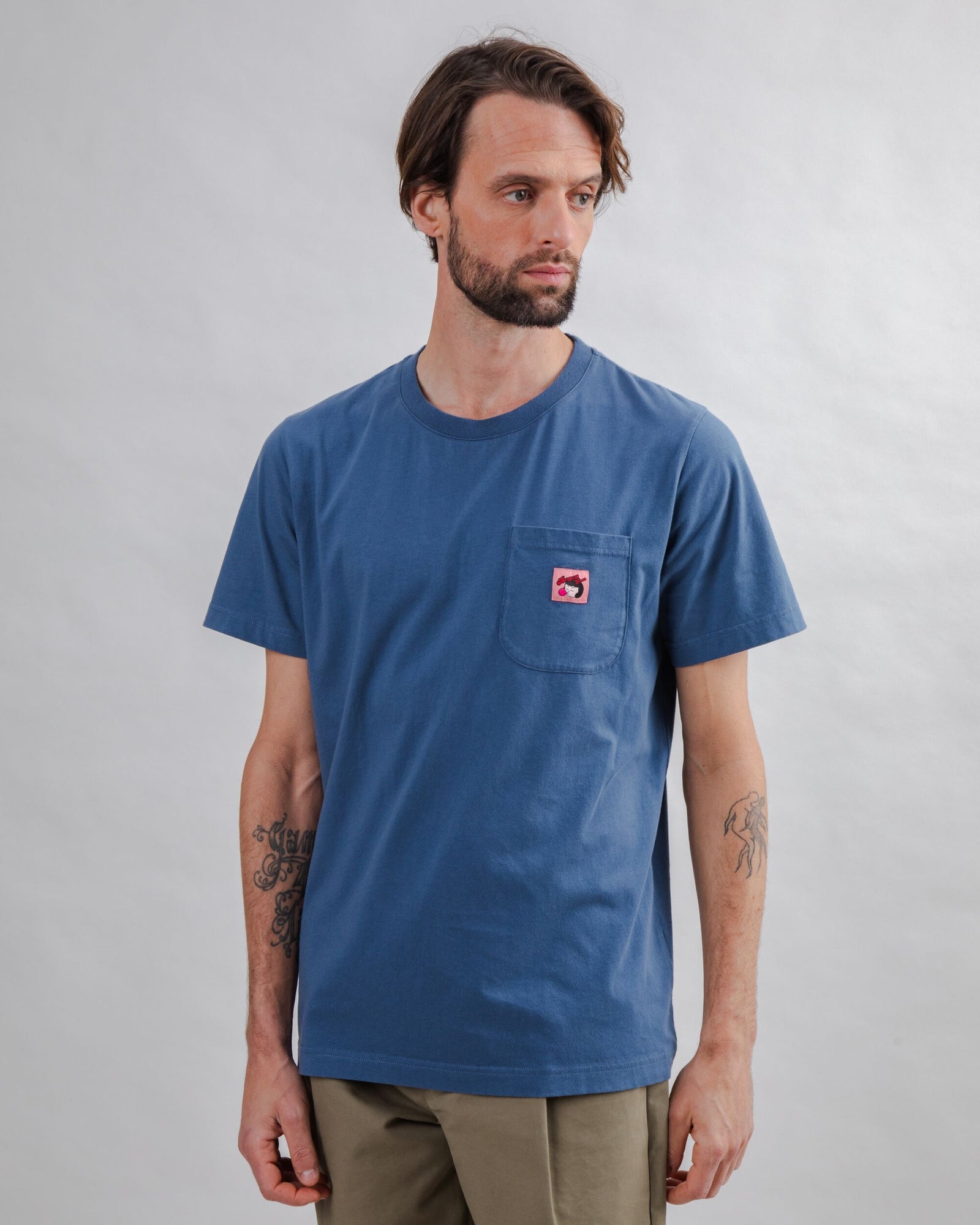 Brava Gum Label T-shirt Indigo