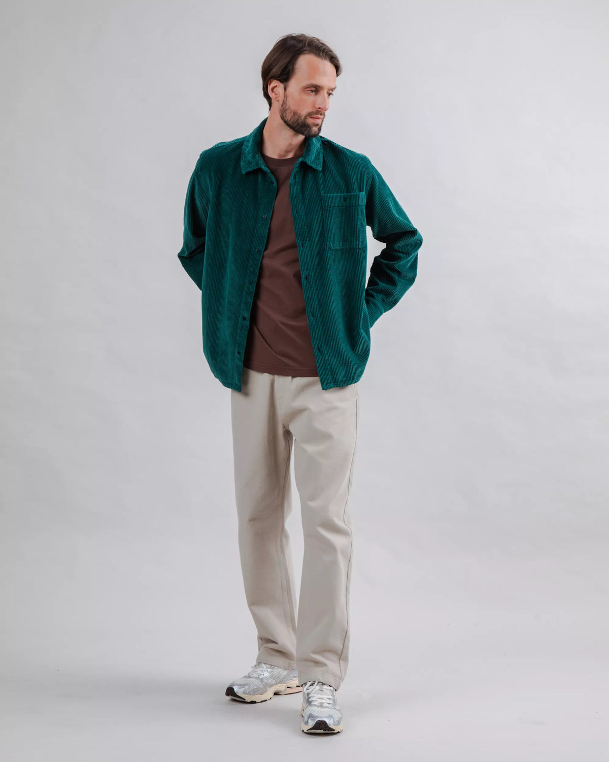 Corduroy Overshirt Green