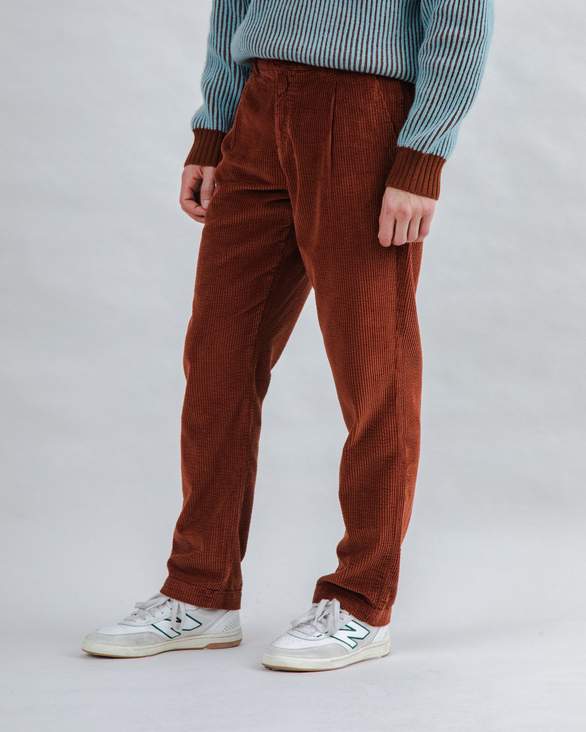 Corduroy Pleated Chino Pants Copper