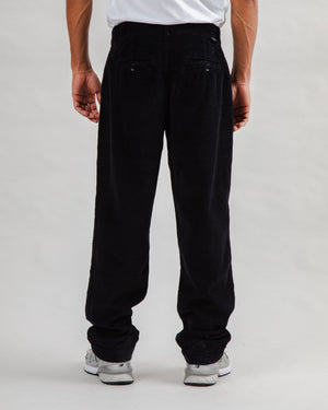 Corduroy Pleated Pants Black