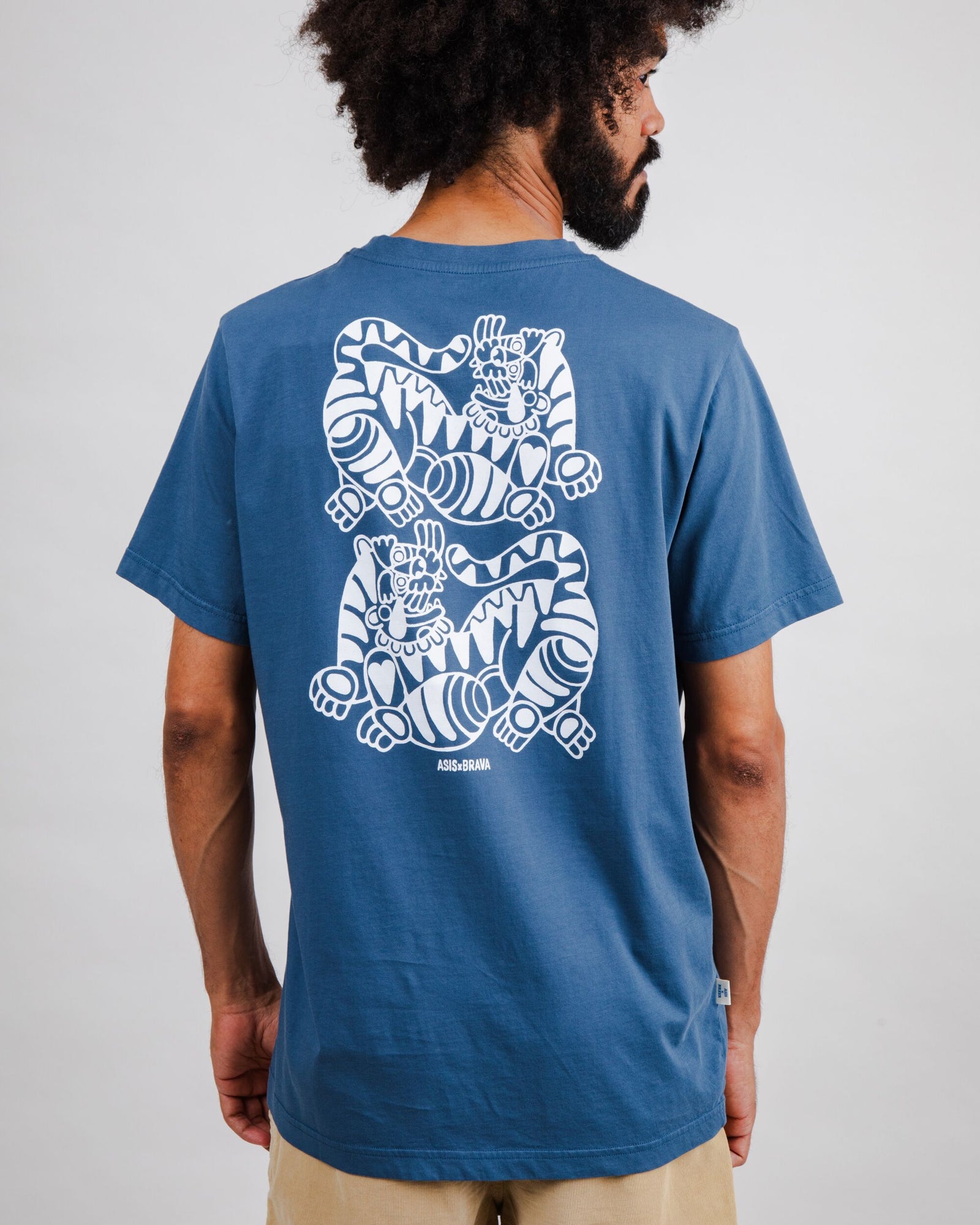Asis Percales Tigris Regular T-Shirt Blue
