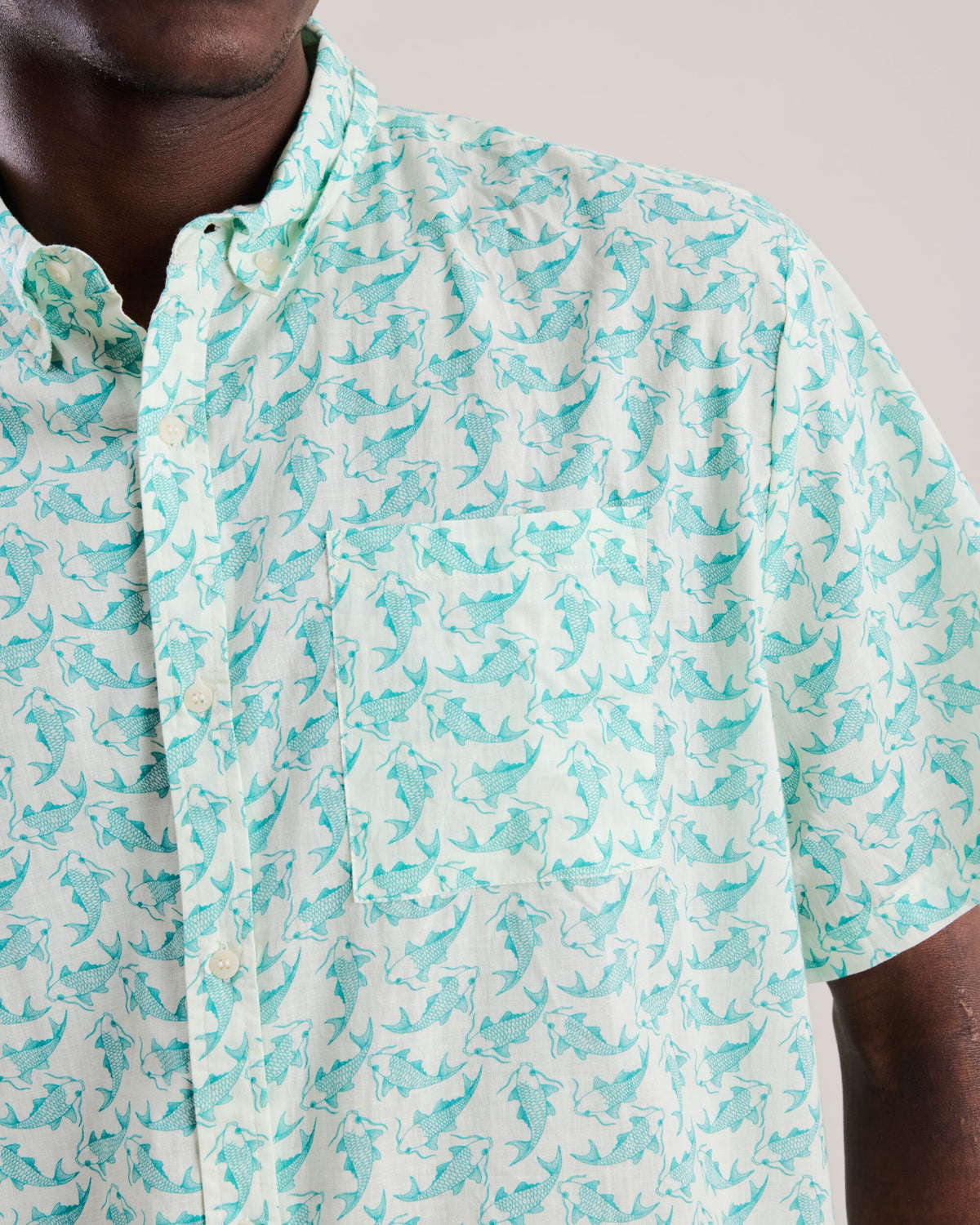 koi fish dress shirt Ferragamo Koi Fish Button-Down Blouse