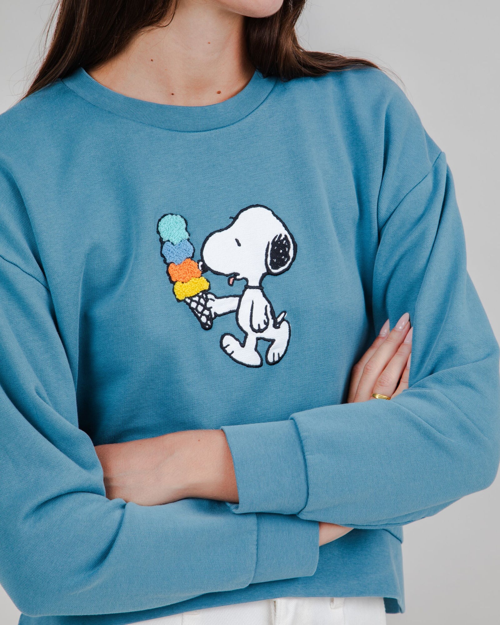 Peanuts Icecream Sweatshirt Blue