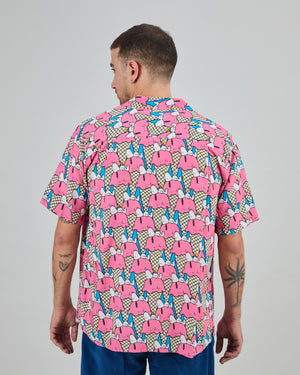Peanuts Gelato Aloha Shirt Pink
