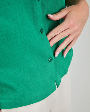 Boxy Squared Blouse Green