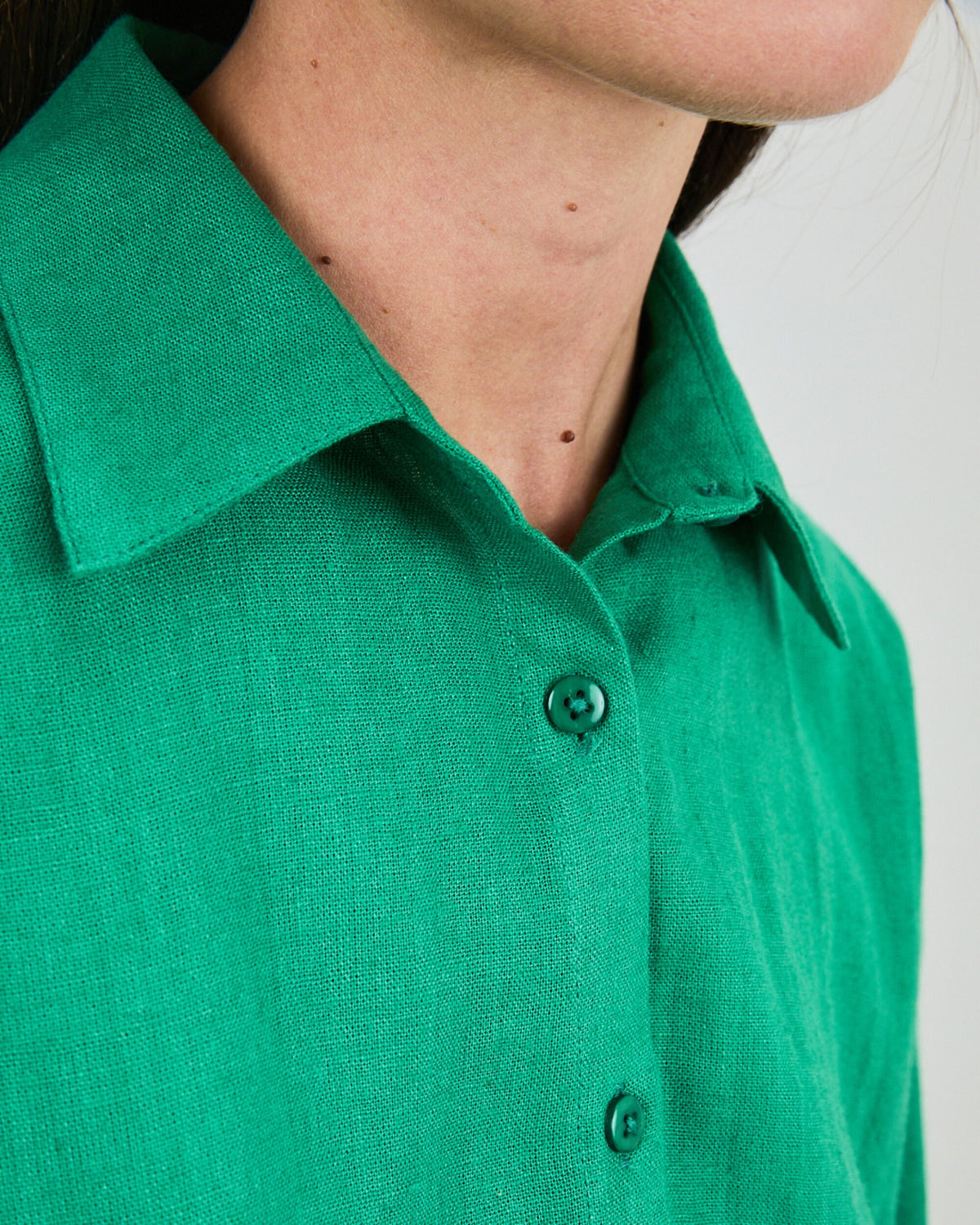 Boxy Squared Blouse Green