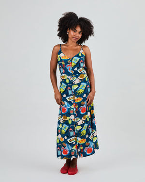 Chiringuito Strap Dress Blue