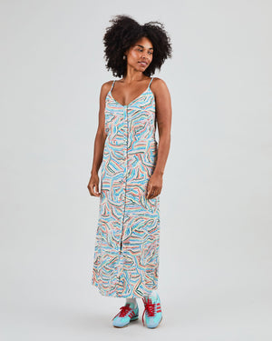 Messy Stripes Strap Dress