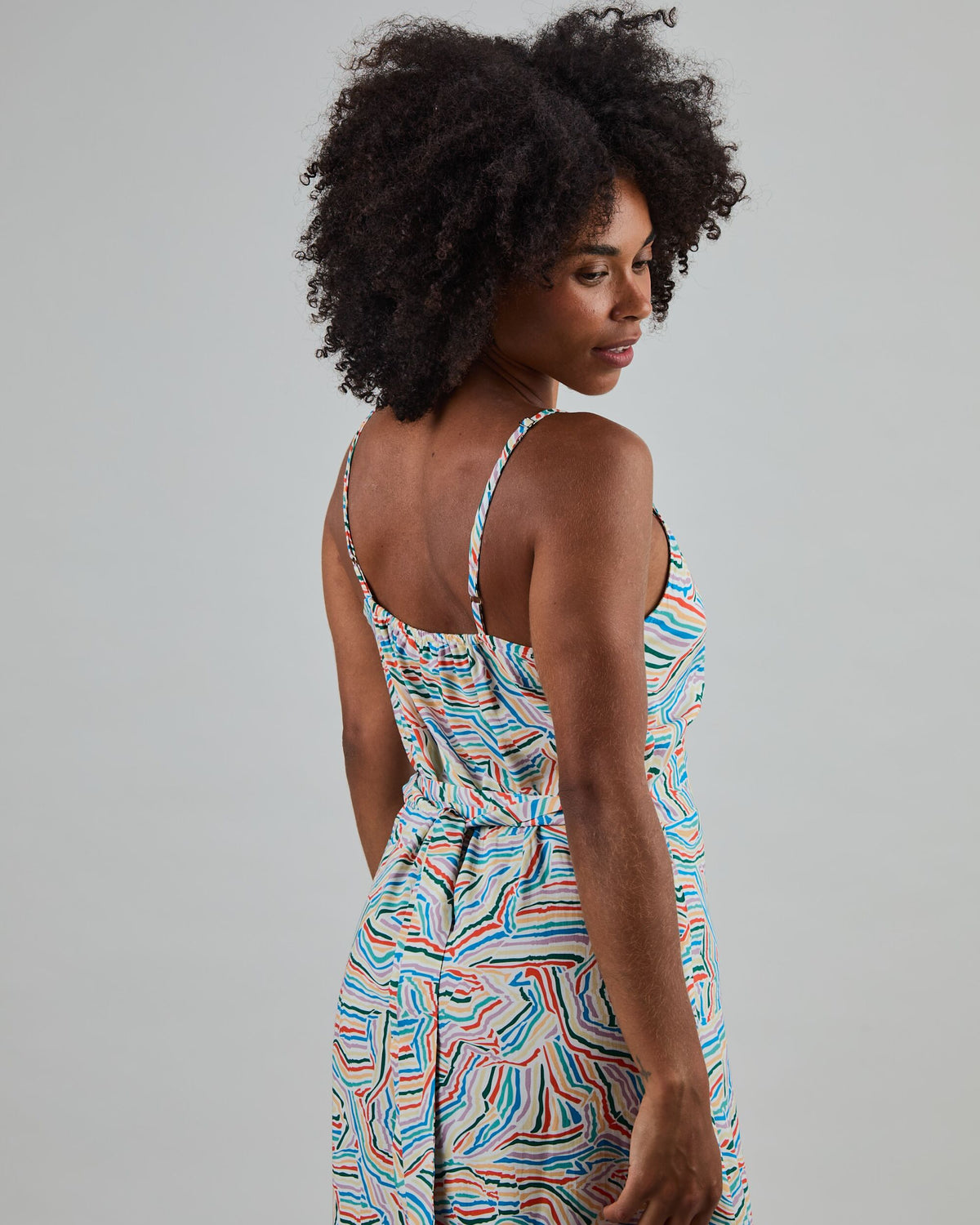 Messy Stripes Strap Dress