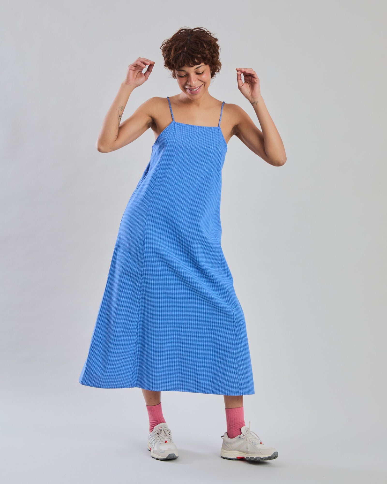 ethical blue midi dress Emmalina Midi Dress