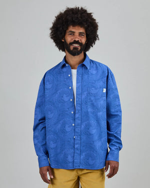 Peanuts Surf Long Sleeve Shirt Blue