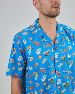 Summer Ice Cream Aloha Shirt Blue