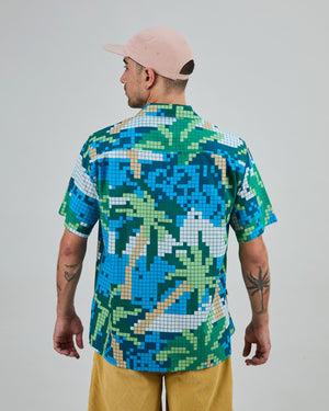 Tropical Pixel Camo Aloha Shirt