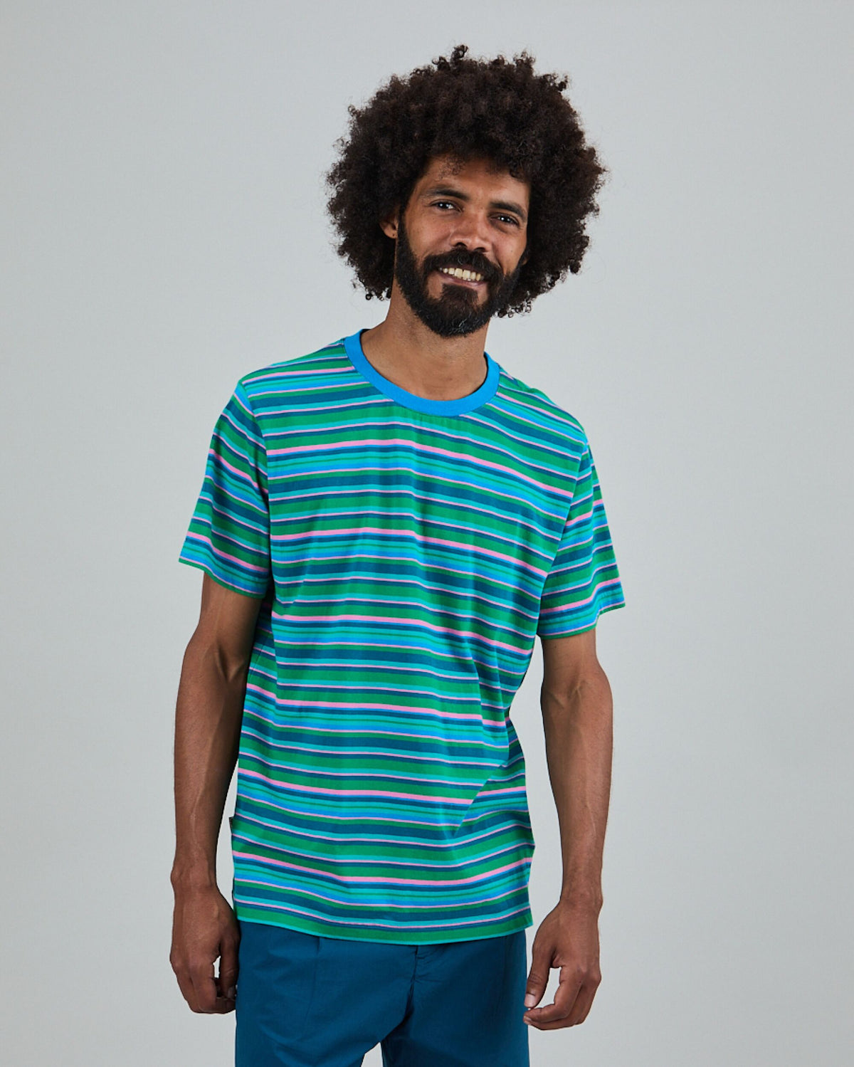 Stripes Regular T-Shirt Blue