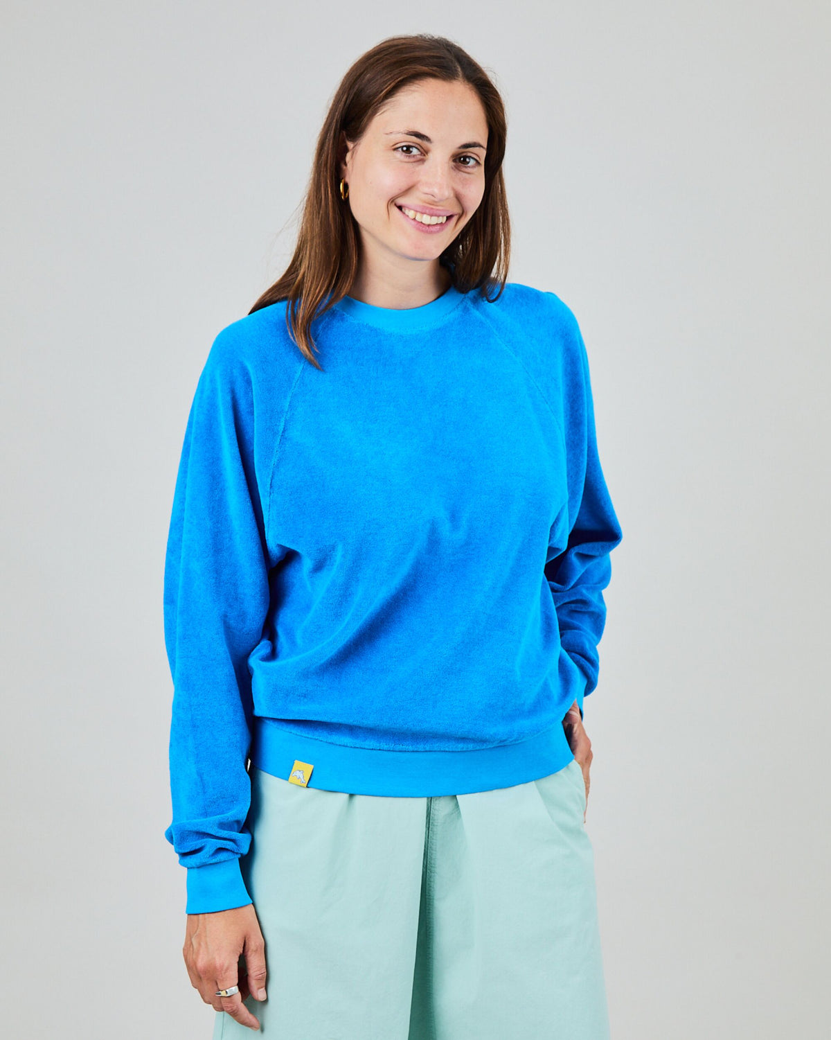 Terry Ranglan Sweatshirt Blue