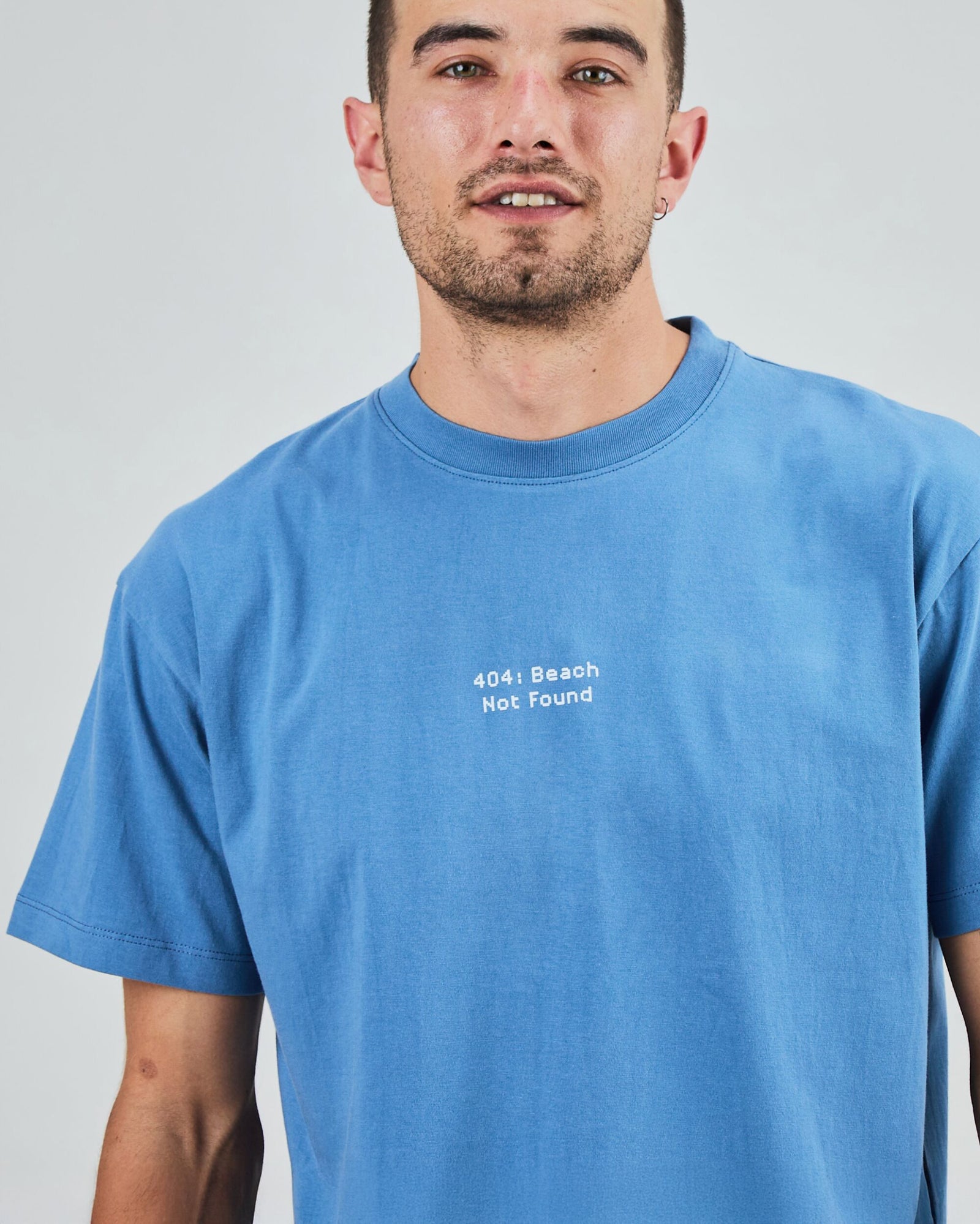 Tropical Pixel 404 Oversize T-Shirt Blue