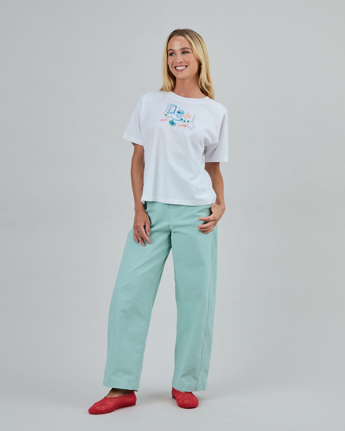 Chiringuito Embroidery Oversize Tee White