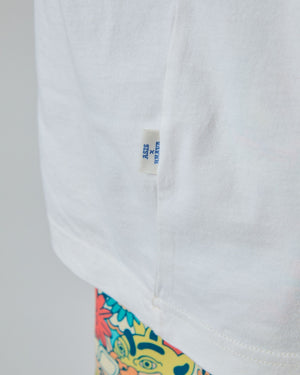 Asis Percales Party Animal Oversize T-Shirt White