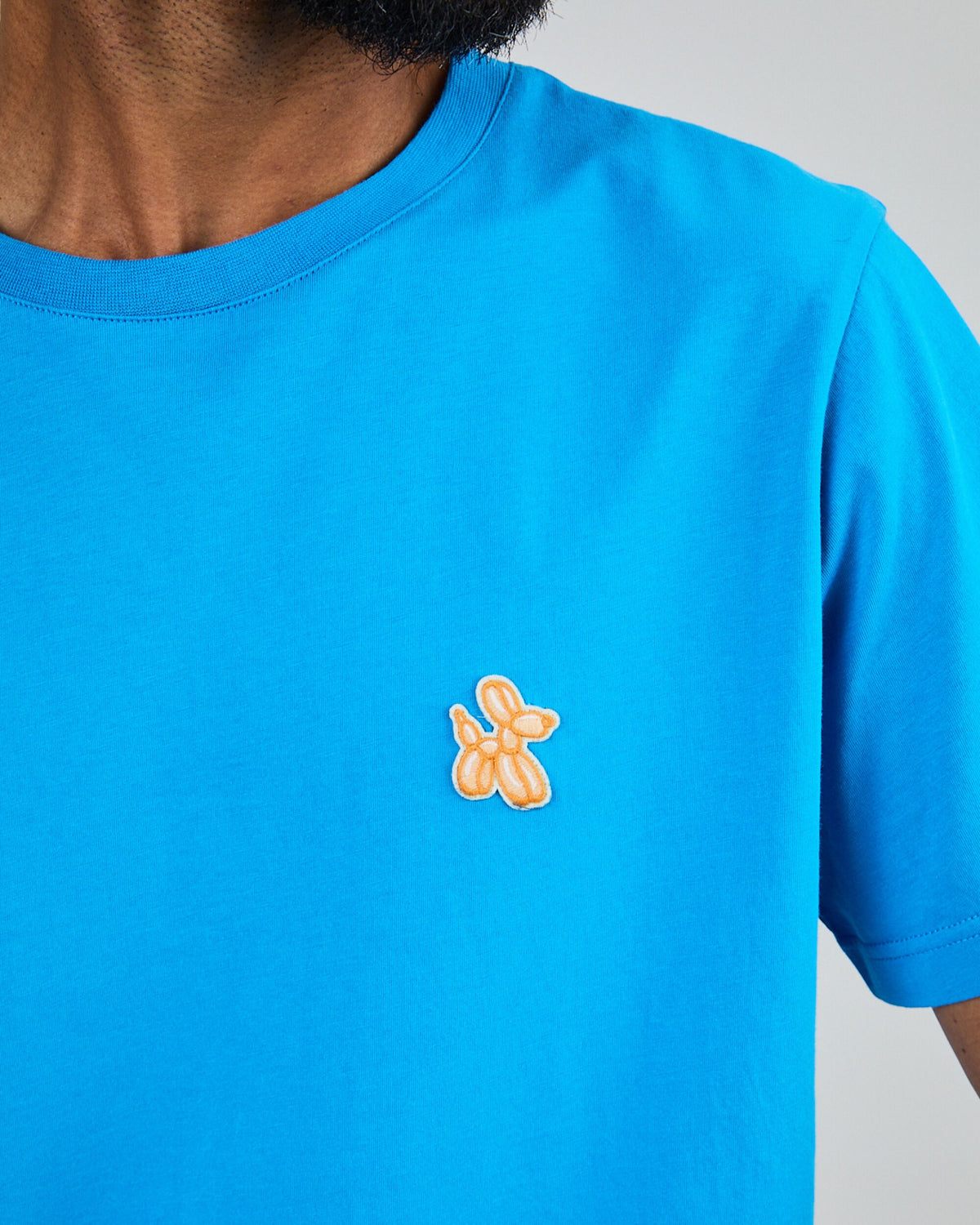 Doggy Balloon Patch T-Shirt Blue
