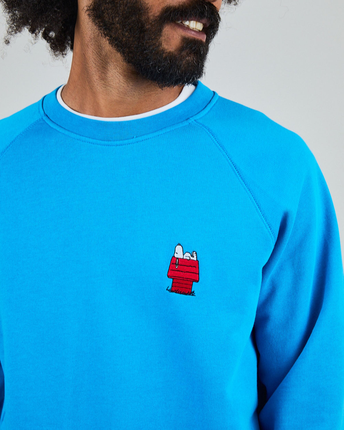 Peanuts Snoopy Doghouse Sweatshirt Blue