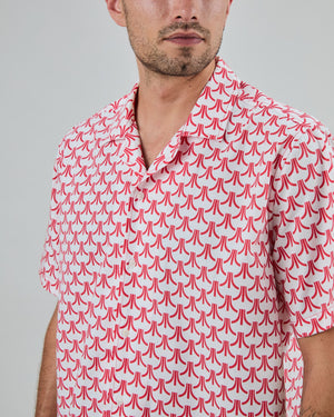 Atari Monogram Aloha Shirt Red